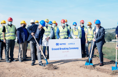 Aumale ground breaking ceremony France