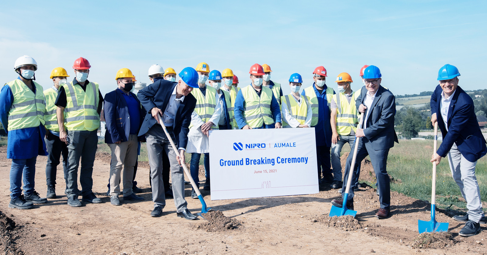 Aumale ground breaking ceremony France